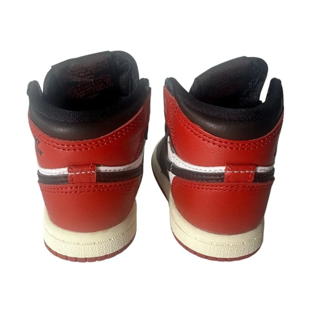 Air Jordan Retro 1 High OG Black Toe‎ Toddler Size 3 White Varsity Red FD1413106